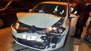 Imagen del coche accidentando en Fontiñas