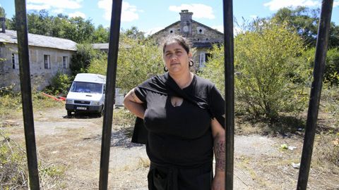 Una de las mujeres que okup el pazo de A Fervedoira de Lugo