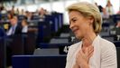 Ursula Von der Leyen celebr aliviada el resultado de la votacin del Parlamento Europeo