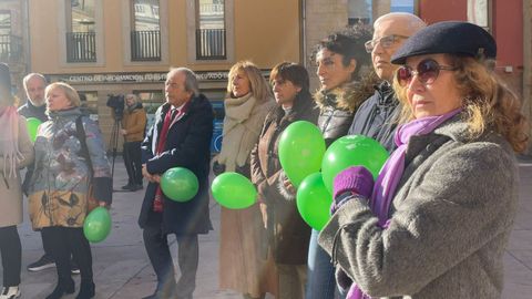 Miembros del grupo municipal socialista de Oviedo participan en el acto contra el cáncer celebrado en Oviedo