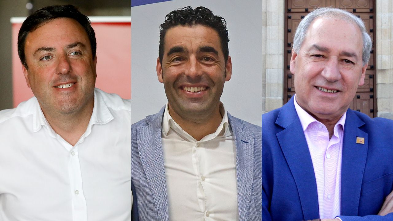Los protagonistas de las Diputaciones de A Coruña, Pontevedra y Lugo: Valentín González Formoso, Luis López y José Tomé