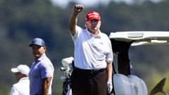 El expresidente de EE.UU. Donald Trump en un torneo de golf.