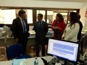 El director xeral de Xustiza, Juan Jos� Mart�n, visita el juzgado de preferentes con el juez decano y la jueza 