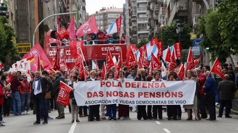 Manifestacin de UGT y CC. OO. en Vigo. 