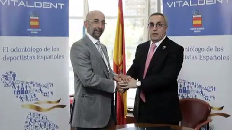 Ernesto Colman, junto a Alejandro Blanco, presidente del Comité Olímpico Español.