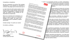 Carta a la militancia de Pedro S�nchez