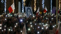 Miles de personas se han manifestado este domingo en La Valeta para exigir la dimisin del primer ministro por el asesinato de la periodista  Daphne Caruana Galizia