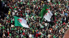 Vista general de la protesta contra el presidente argelino