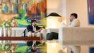 José Ángel Antelo y Fernando López Miras, reunidos en un encuentro privado en un hotel de Murcia, después de que PP y Vox alcanzaran un acuerdo para sellar el próximo Gobierno de coalición en la región murciana.