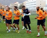 Los futbolistas del Dpor se entrenaron ayer por la maana en Tenerife.
