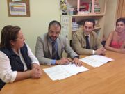 El convenio se firm� este mediod�a en Noia.