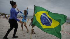 La bandera de Brasil en el San Xoán coruñés