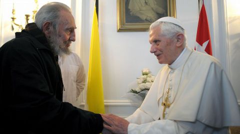 En marzo del 2012 se entrevista con el papa Benedicto XVI, en la Nunciatura habanera