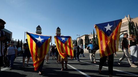 Manifestación por la independencia de Cataluña en junio del 2021