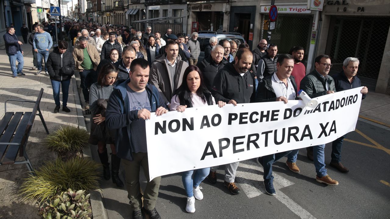 ExposicinXeracin Lder en Sarria.400 personas protestan en Sarria por el cierre del matadero municipal 