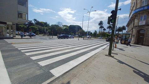 El nuevo paso de peatones de la calle Juana de Vega.