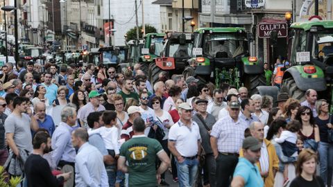 Protestas del sector lcteo en Sarria