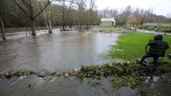La lluvia de los ltimos das inunda zonas de la ribera en Canabal, en el municipio lucense de Sober