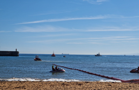 Simulacro nacional por vertidos de hidrocarburos en el mar en Luanco