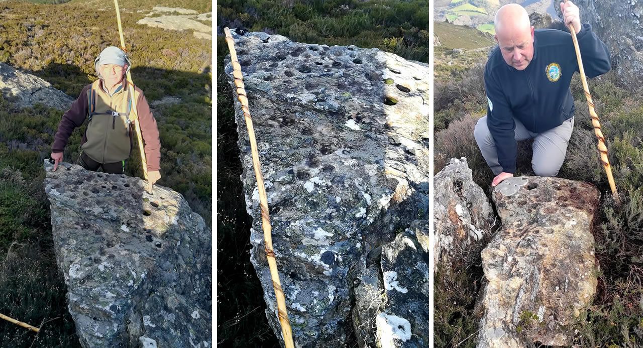 Molinos de la Costa da Morte, en imgenes!.Piedras plagadas de cazoletas halladas en la Serra do Candn