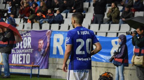 David Rocha durante un partido en el Tartiere