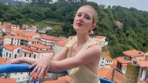 La influencer catalana Paula Sacristn, durante su estancia en Asturias