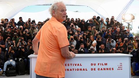 Murray, bromeando durante la presentacin en Cannes del filme de Jarmusch Los muertos no mueren