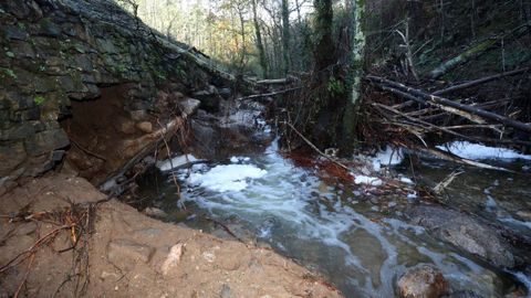 Los daños causados por la tromba de agua en Viveiro