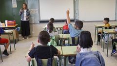 Imagen de archivo de una clase de primaria en el CEIP Praza de Barcelos, en Pontevedra
