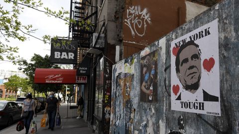 Imagen, ayer, de una calle de Nueva York, en la zona de Little Italy