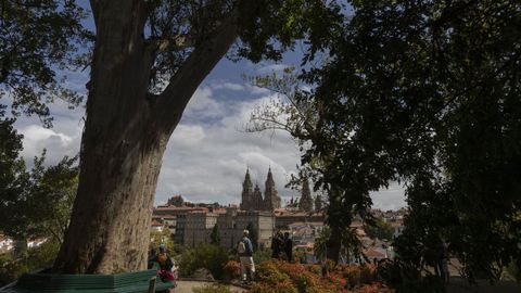 La Alameda de Santiago, con magnficas vistas a la Catedral.