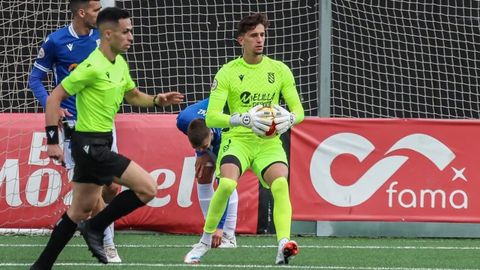 Samu Franganillo, en un partido con el Melilla