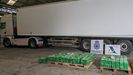 Los 650 kilos de cocaína confiscados a la organización de Utrera en una nave de Vigo tras llegar a Guixar