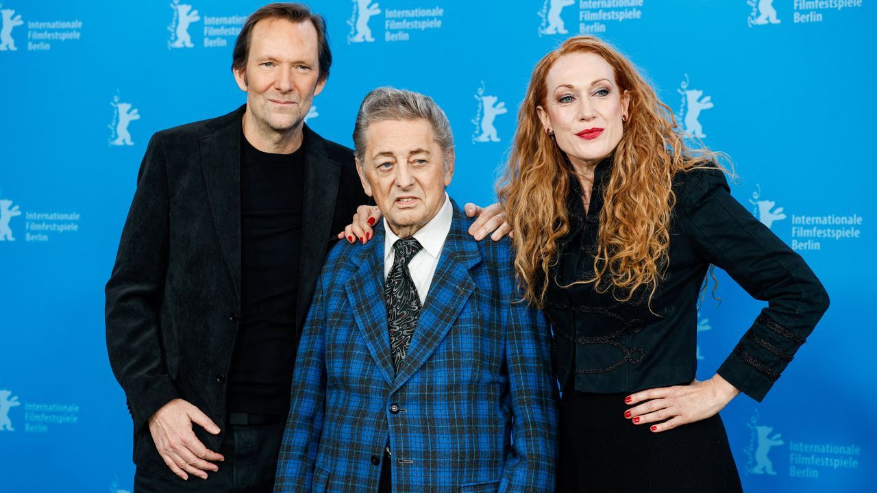 Rainer Frimmel, Alois Koch y Tizza Covi, durante la presentaci&oacute;n de su pel&iacute;cula en la Berlinale