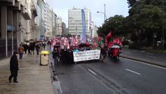 Protesta de los trabajadores de NCG Banco en A Coru�a