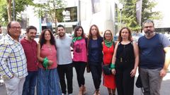 Responsables de Somos Oviedo, Xixn S Puede y Podemos Asturies en la Fidma