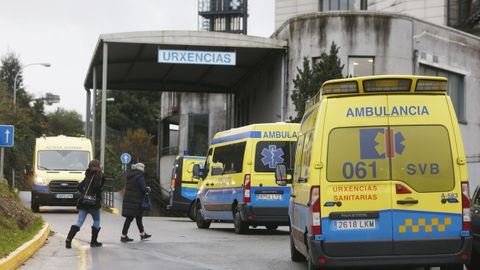 Imagen de las urgencias del hospital Montecelo, en Pontevedra, esta semana
