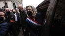 Marine Le Pen, el pasado 1 de mayo antes de despositar un ramos de flores en la estatuta de Juana de Arco