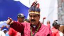El presidente Maduro, durante un acto de campaña en Puerto Ayacucho. El país celebra elecciones presidenciales el próximo 20 de mayo