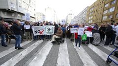 Los vecinos de las casas Franco, en A Coruña, vuelven a protestar contra las obras de reurbanización