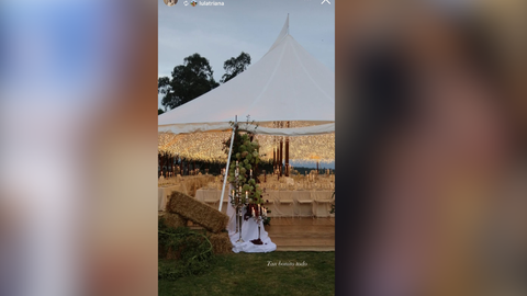 La carpa donde se celebr el banquete