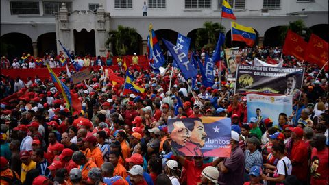 Los seguidores de Maduro también han salido a las calles 