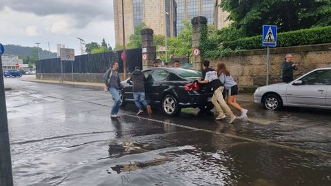 Las tormentas provocaron el caos en el tráfico de Ourense