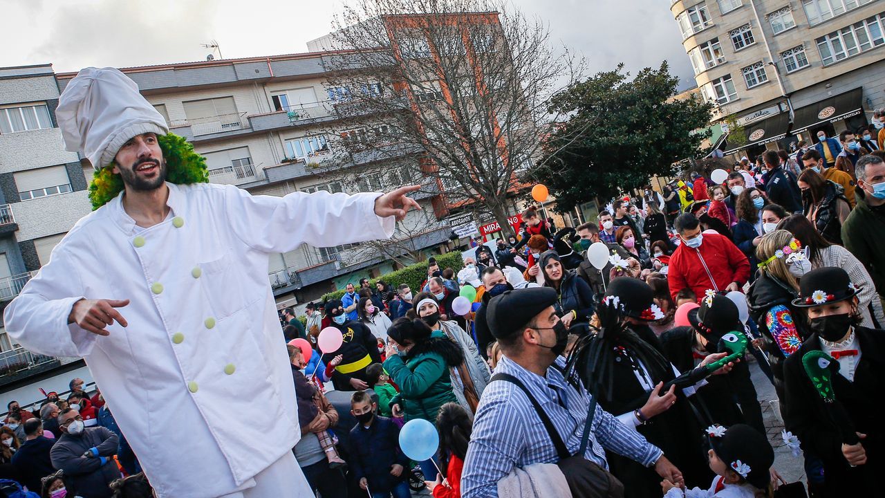 Boiro se viste de carnaval.El certamen de la camelia de Vedra se celebr con buena participacin en Santa Cruz de Ribadulla