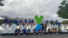 La expedicin del Real Oviedo femenino, en Tenerife