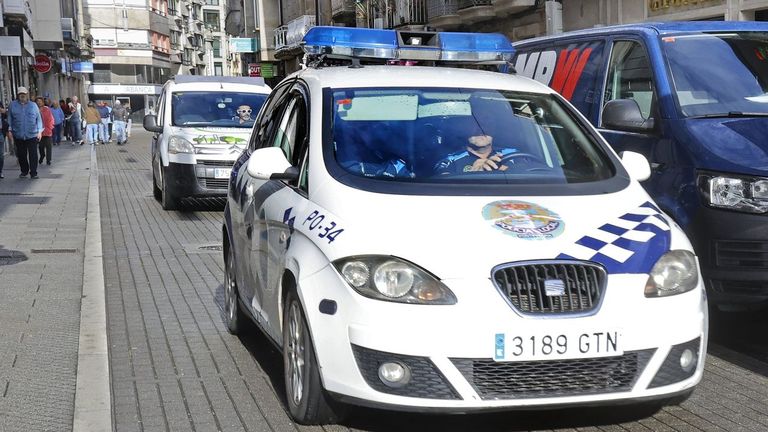 Detenido en Pontevedra tras agredir a su pareja contra un portal