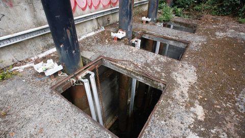 Instalaciones de la vieja depuradora de Lugo abandonadas y desvalijadas