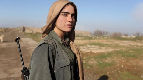 Una soldado del PKK en Irak. 13 de marzo. 