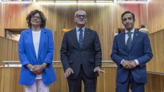 Los senadores gallegos por designación autonómica. De izquierda a derecha: Carme da Silva (BNG), José Manuel Baltar (PP) y José Manuel Rey (PP).