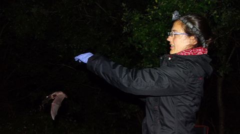 Ledicia Santos guiar una salida nocturna en busca de murcilagos este fin de semana en Pantn